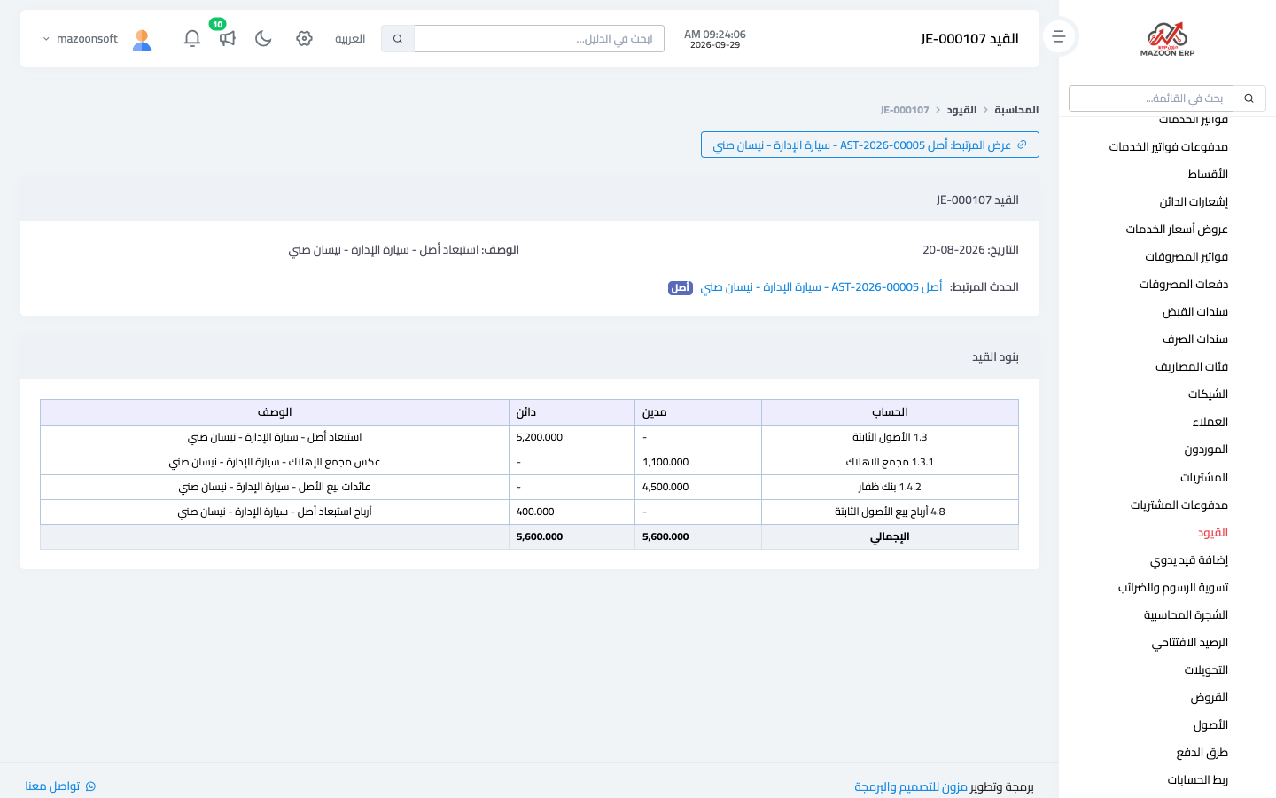 The sale entry with a 400 gain on the gain on disposal account