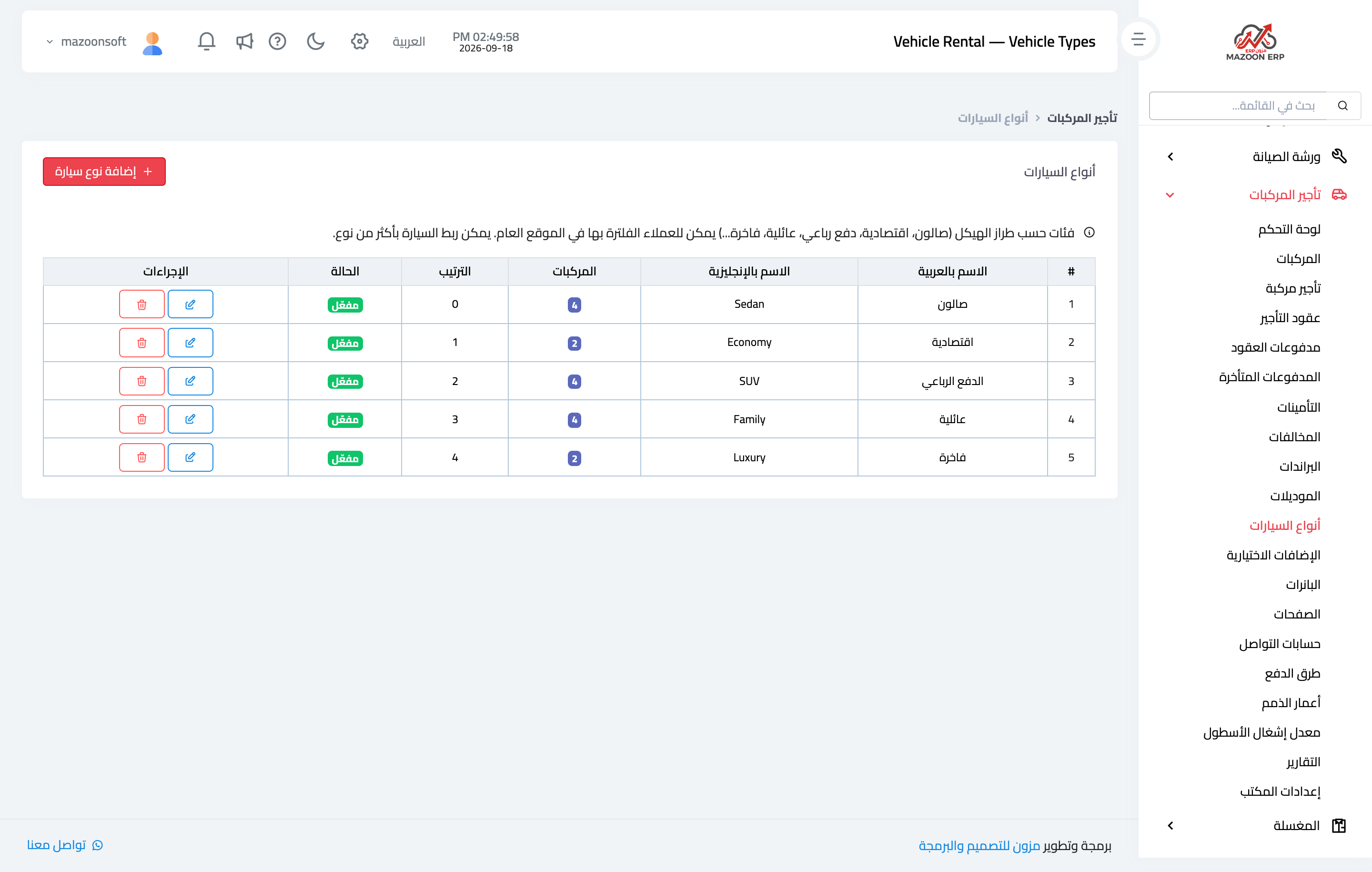 أنواع المركبات والمركبة تقبل أكثر من نوع